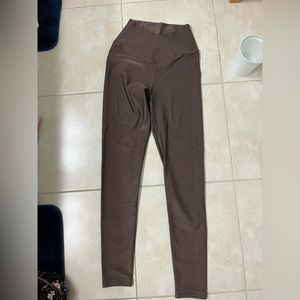 Aerie Size Small Brown Shimmer Cross-Over High Waisted Leggings
